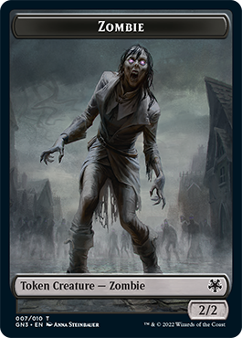 Zombie // Treasure Double-Sided Token [Game Night: Free-for-All Tokens] | Gamers Paradise