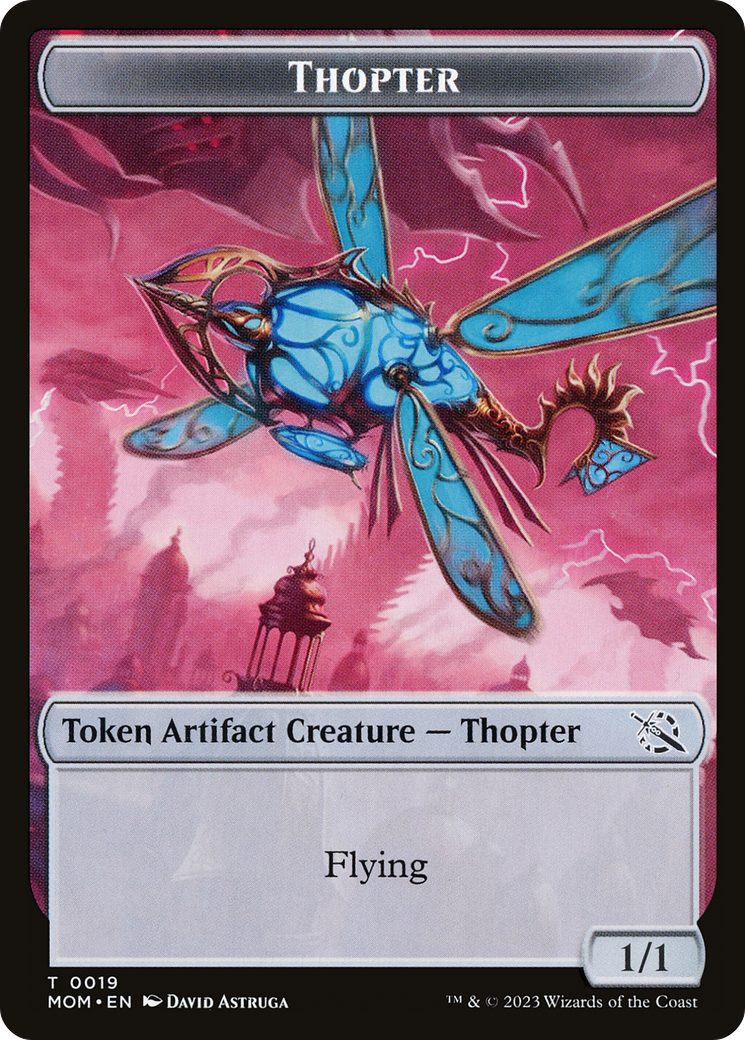 Warrior // Thopter Double-Sided Token [March of the Machine Tokens] | Gamers Paradise