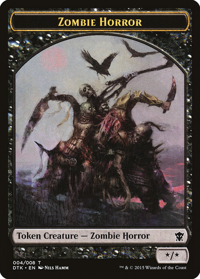 Zombie Horror Token [Dragons of Tarkir Tokens] | Gamers Paradise