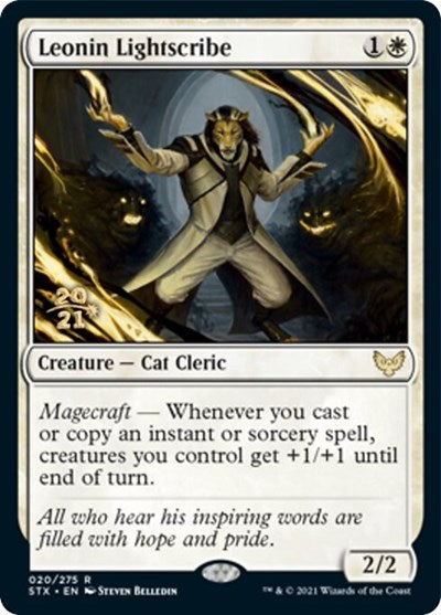 Leonin Lightscribe [Strixhaven: School of Mages Prerelease Promos] | Gamers Paradise