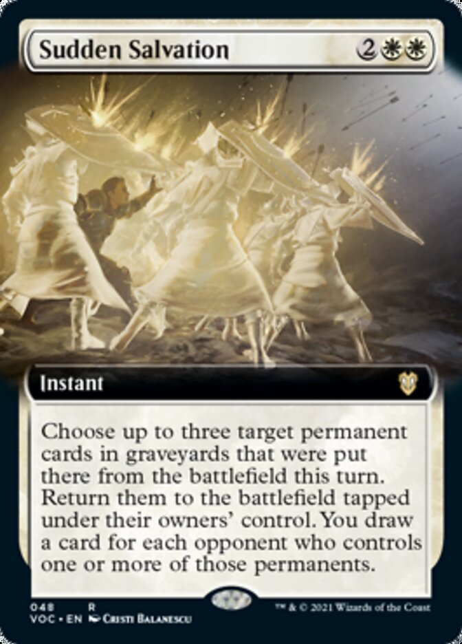 Sudden Salvation (Extended Art) [Innistrad: Crimson Vow Commander] | Gamers Paradise