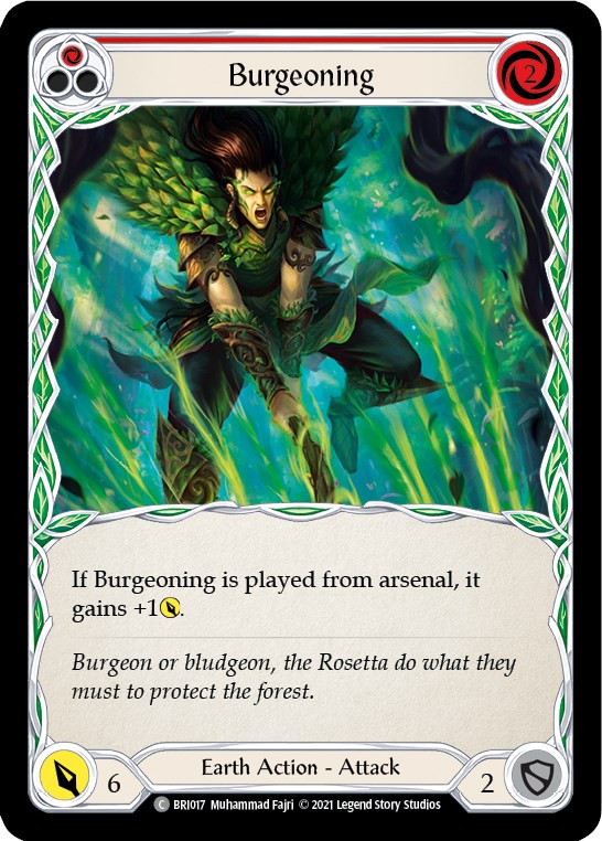 Burgeoning (Red) [BRI017] (Tales of Aria Briar Blitz Deck)  1st Edition Normal | Gamers Paradise