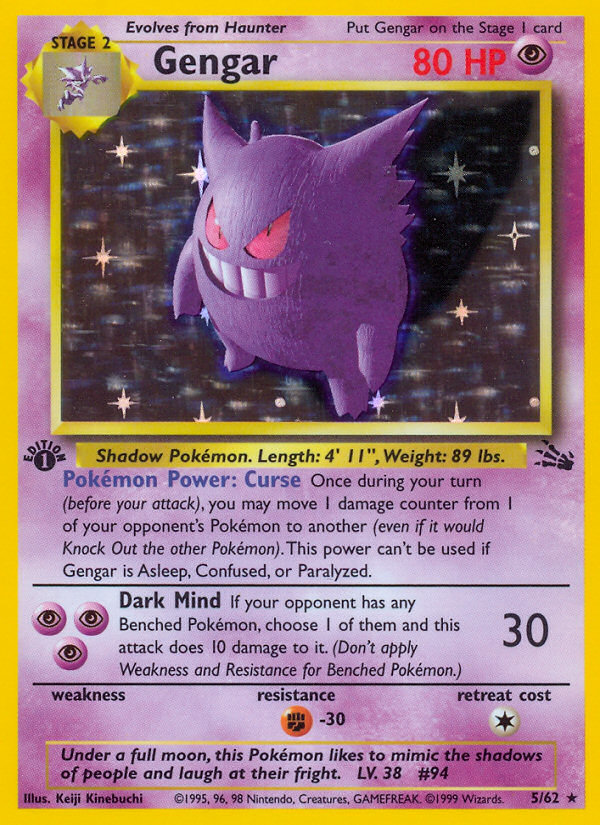 Gengar (5/62) [Fossil 1st Edition] | Gamers Paradise