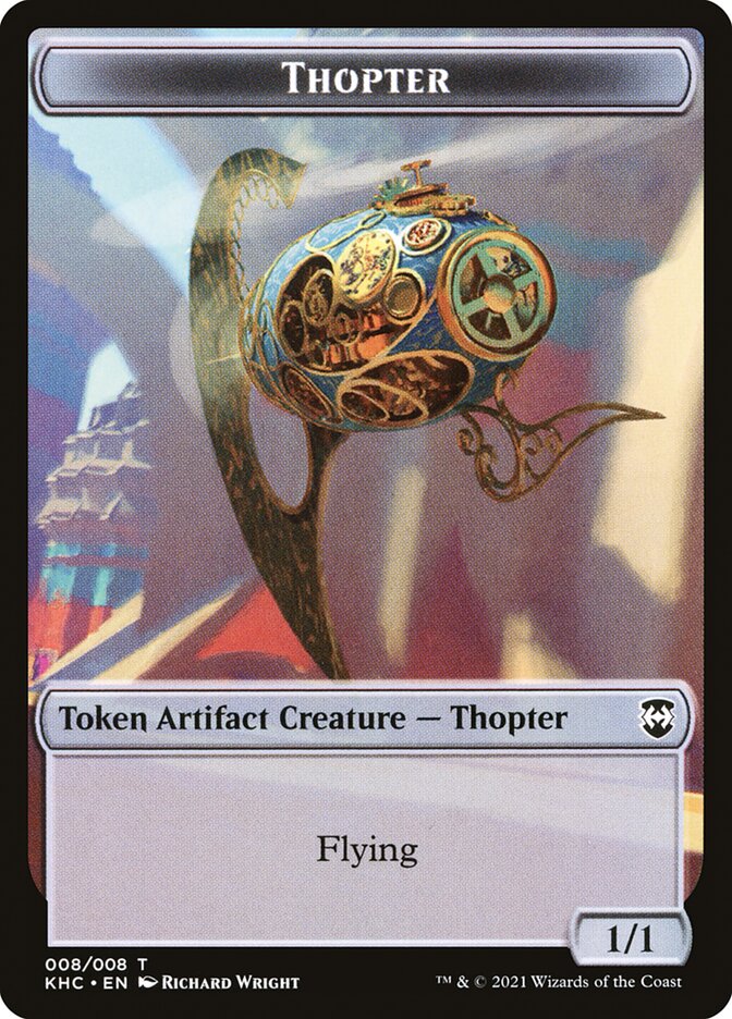 Replicated Ring // Thopter Double-Sided Token [Kaldheim Commander Tokens] | Gamers Paradise