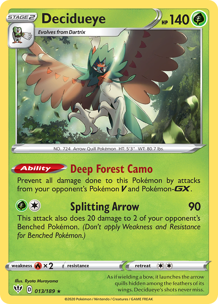 Decidueye (013/189) [Sword & Shield: Darkness Ablaze] | Gamers Paradise