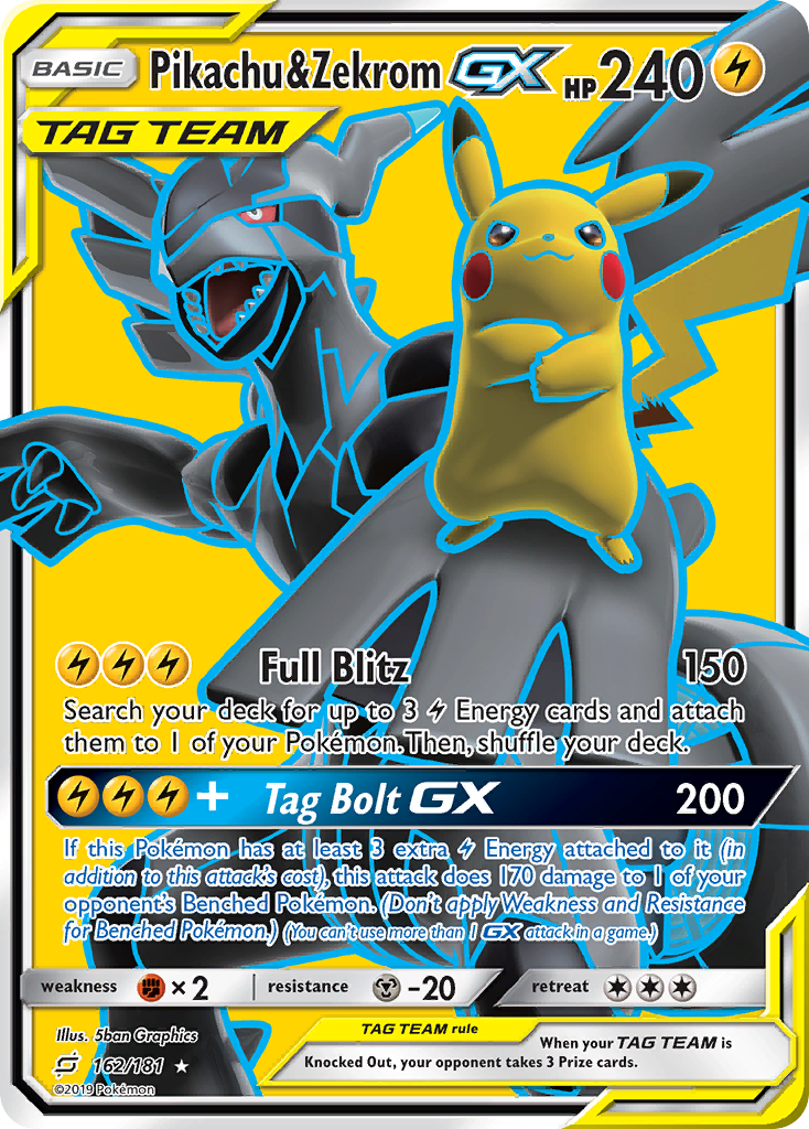 Pikachu & Zekrom GX (162/181) [Sun & Moon: Team Up] | Gamers Paradise