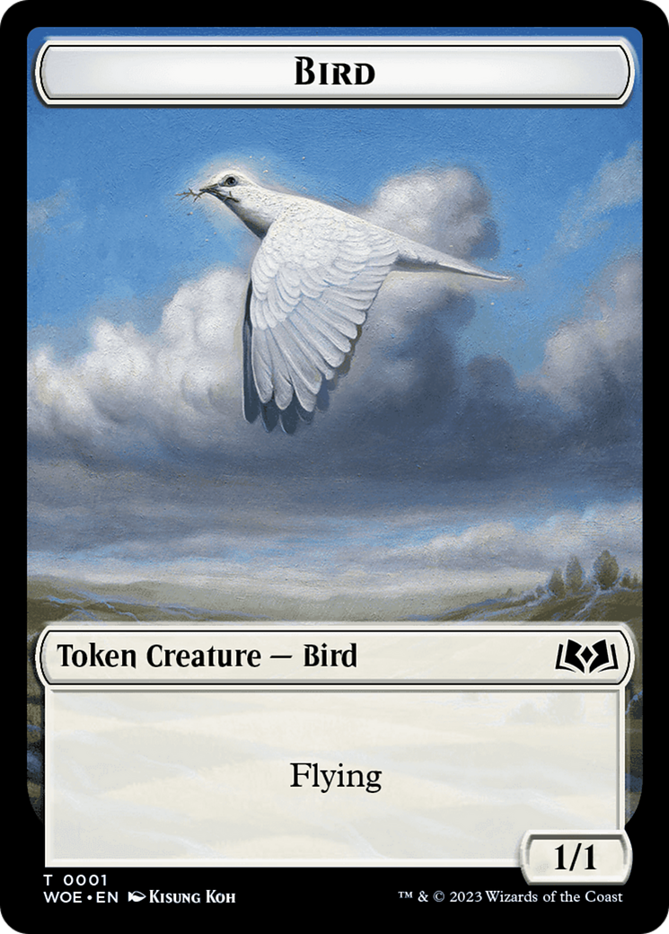 Bird // Food (0012) Double-Sided Token [Wilds of Eldraine Tokens] | Gamers Paradise