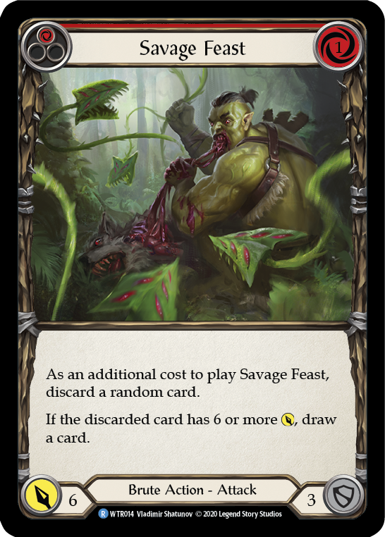 Savage Feast (Red) [U-WTR014] (Welcome to Rathe Unlimited)  Unlimited Rainbow Foil | Gamers Paradise