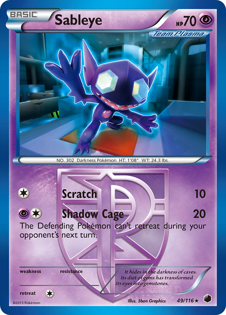 Sableye (49/116) [Black & White: Plasma Freeze] | Gamers Paradise