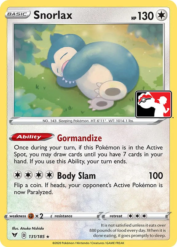 Snorlax (131/185) [Prize Pack Series One] | Gamers Paradise