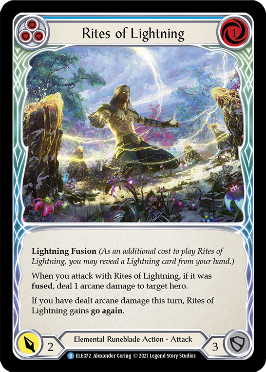 Rites of Lightning (Blue) [ELE072] (Tales of Aria)  1st Edition Normal | Gamers Paradise