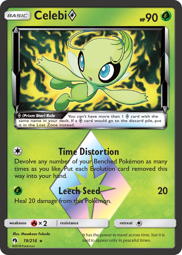 Celebi (19/214) (Prism Star) [Sun & Moon: Lost Thunder] | Gamers Paradise