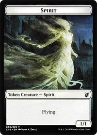 Spirit // Human Double-Sided Token [Commander 2019 Tokens] | Gamers Paradise