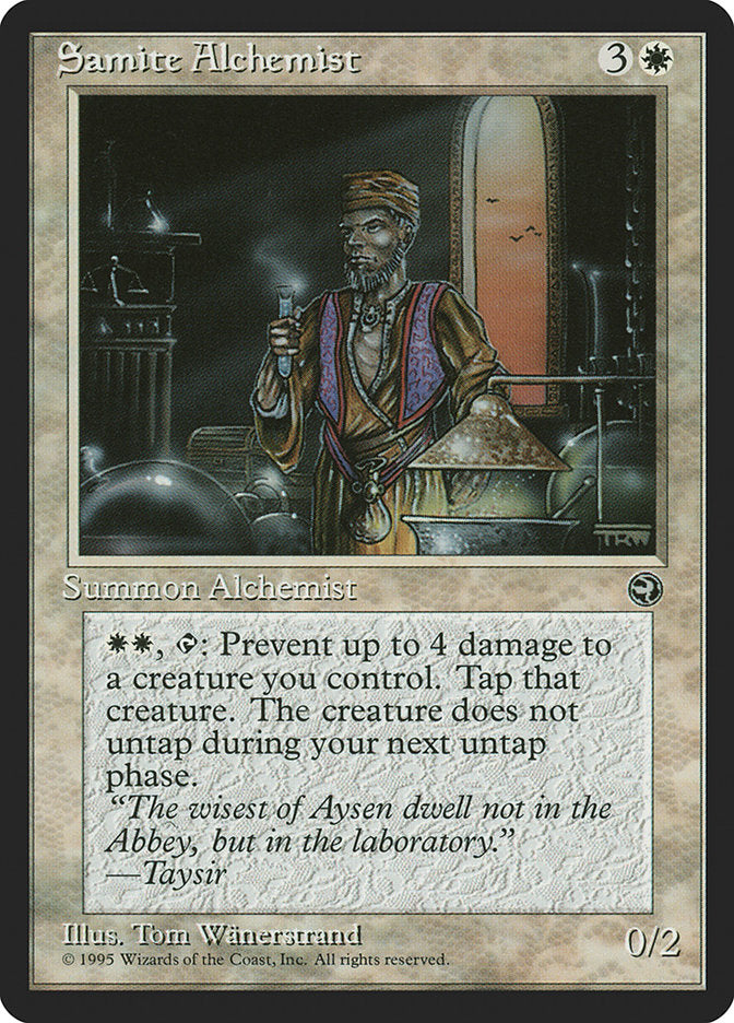 Samite Alchemist (Taysir Flavor Text) [Homelands] | Gamers Paradise