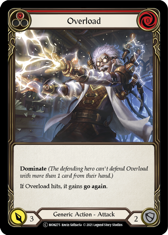 Overload (Red) [U-MON275-RF] Unlimited Rainbow Foil | Gamers Paradise