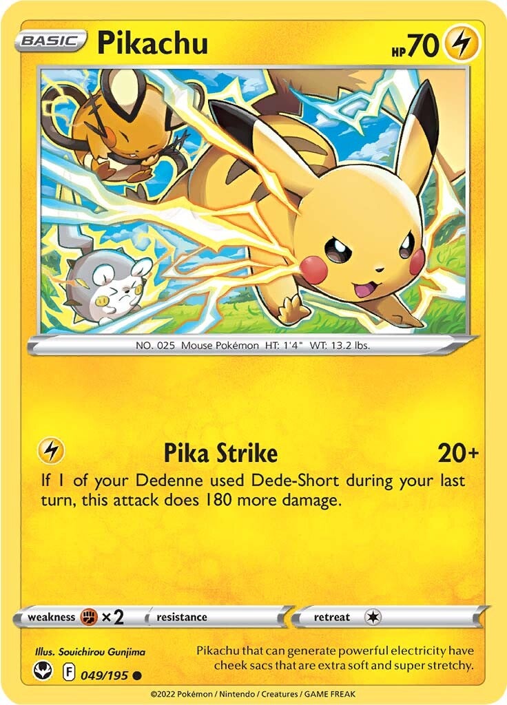 Pikachu (049/195) [Sword & Shield: Silver Tempest] | Gamers Paradise