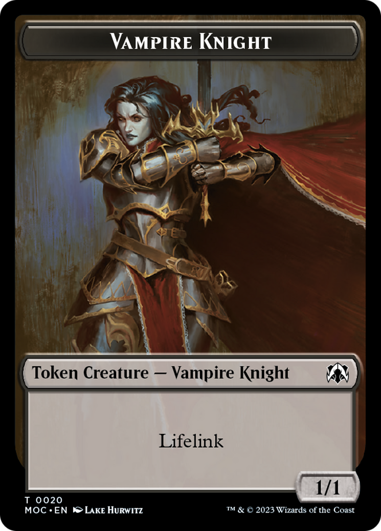 Vampire Knight // Soldier Double-Sided Token [March of the Machine Commander Tokens] | Gamers Paradise