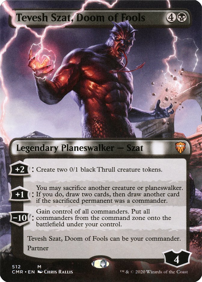 Tevesh Szat, Doom of Fools (Borderless) [Commander Legends] | Gamers Paradise