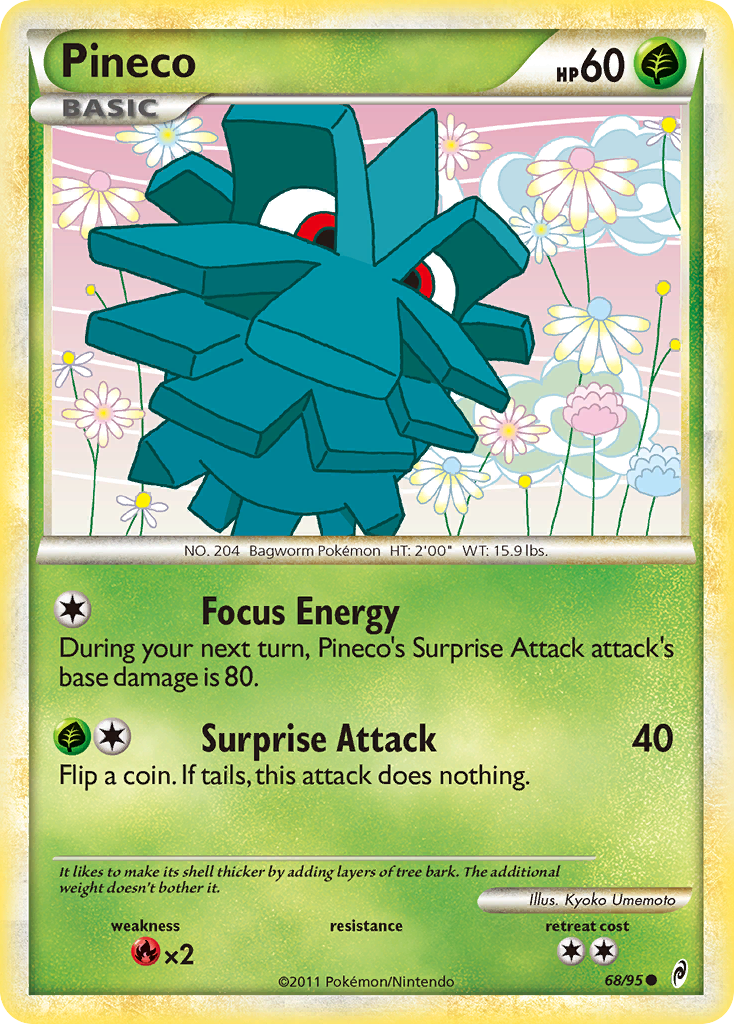 Pineco (68/95) [HeartGold & SoulSilver: Call of Legends] | Gamers Paradise