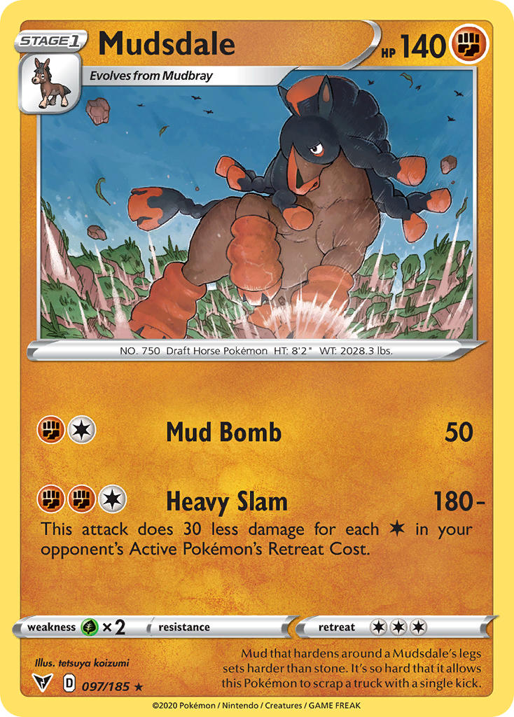 Mudsdale (097/185) [Sword & Shield: Vivid Voltage] | Gamers Paradise