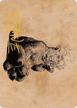 Wilson, Refined Grizzly Art Card (Gold-Stamped Signature) [Commander Legends: Battle for Baldur's Gate Art Series] | Gamers Paradise