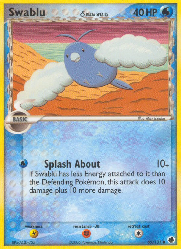 Swablu (65/101) (Delta Species) [EX: Dragon Frontiers] | Gamers Paradise