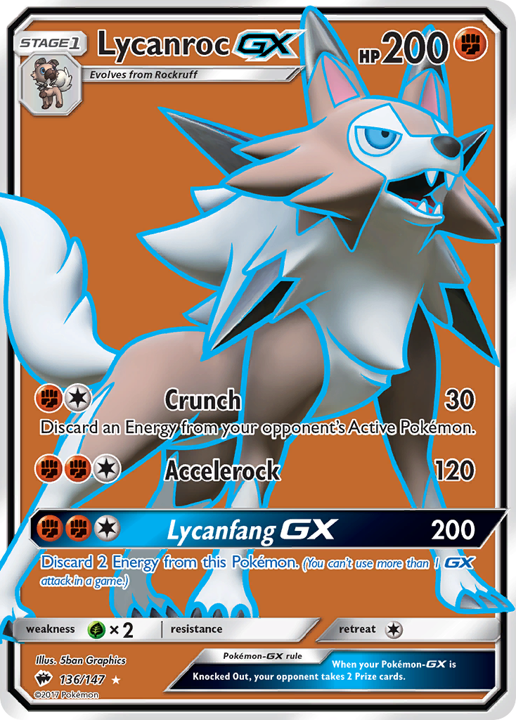 Lycanroc GX (136/147) [Sun & Moon: Burning Shadows] | Gamers Paradise