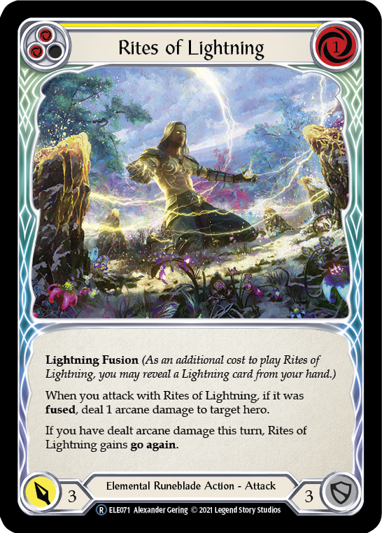 Rites of Lightning (Yellow) [U-ELE071] Unlimited Rainbow Foil | Gamers Paradise