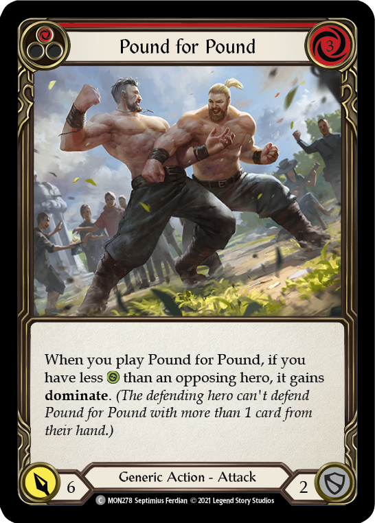 Pound for Pound (Red) [MON278-RF] 1st Edition Rainbow Foil | Gamers Paradise