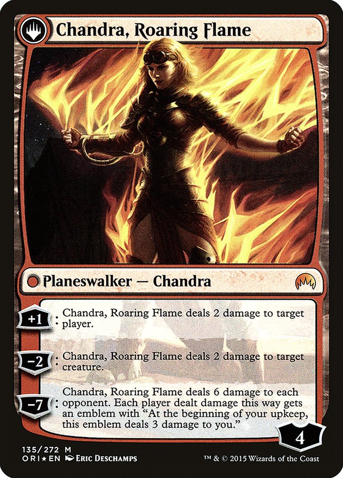 Chandra, Fire of Kaladesh // Chandra, Roaring Flame [Magic Origins Prerelease Promos] | Gamers Paradise