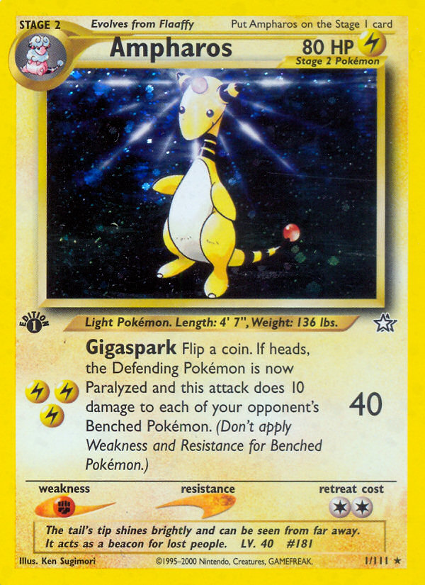 Ampharos (1/111) [Neo Genesis 1st Edition] | Gamers Paradise