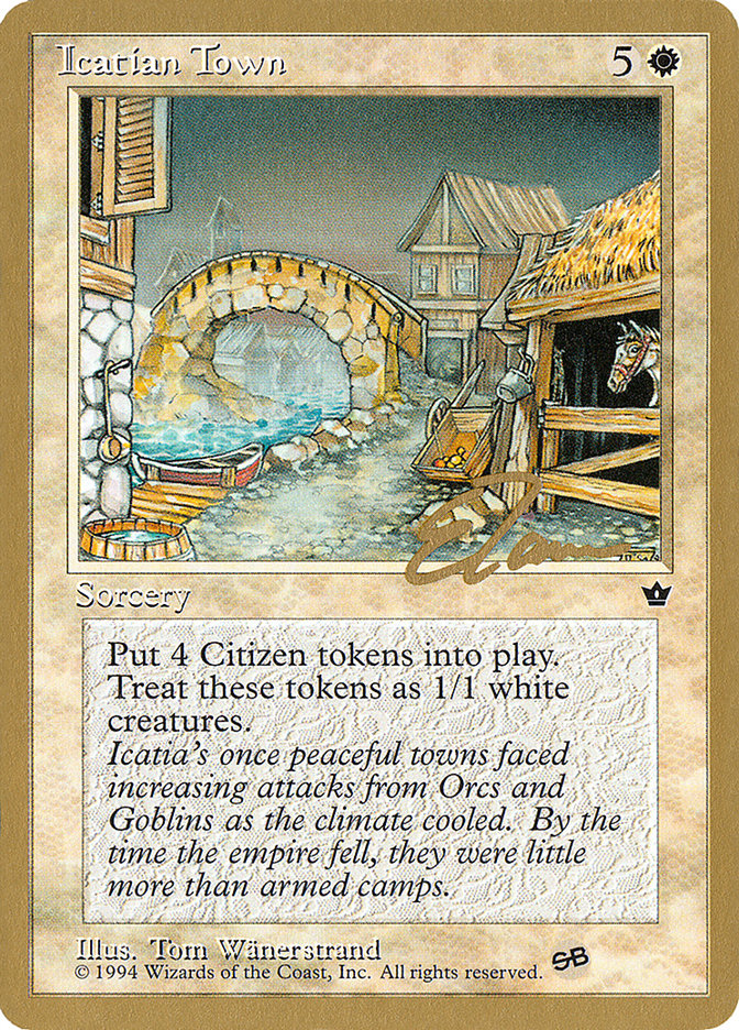 Icatian Town (Eric Tam) (SB) [Pro Tour Collector Set] | Gamers Paradise