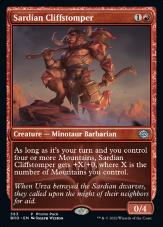 Sardian Cliffstomper (Promo Pack) [The Brothers' War Promos] | Gamers Paradise