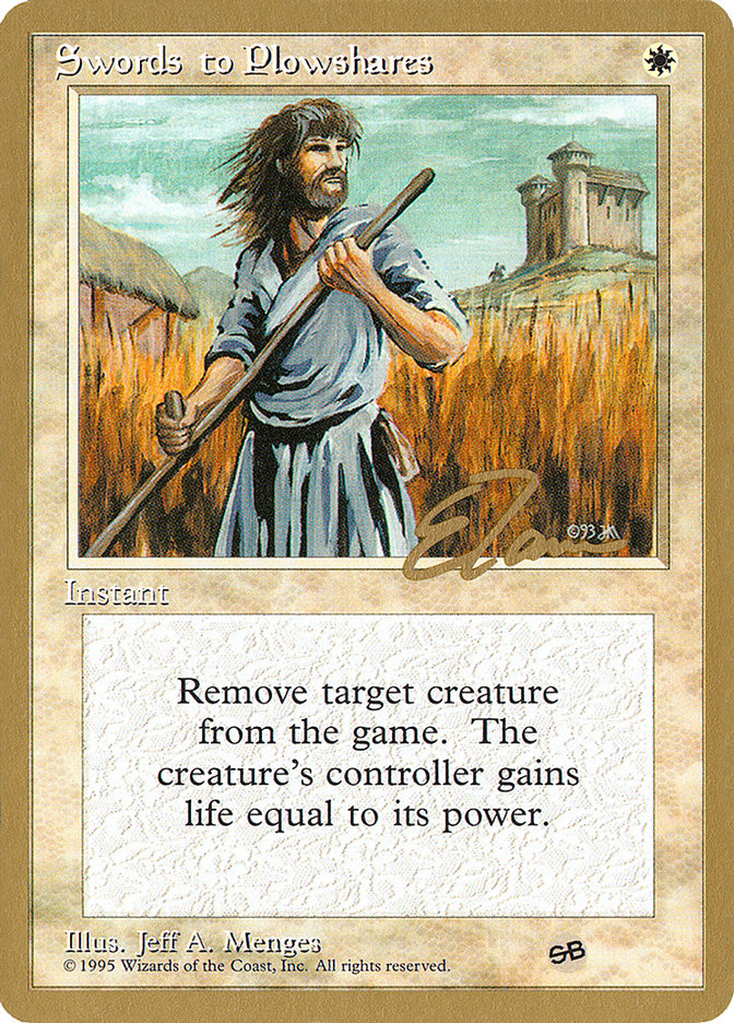 Swords to Plowshares (Eric Tam) (SB) [Pro Tour Collector Set] | Gamers Paradise