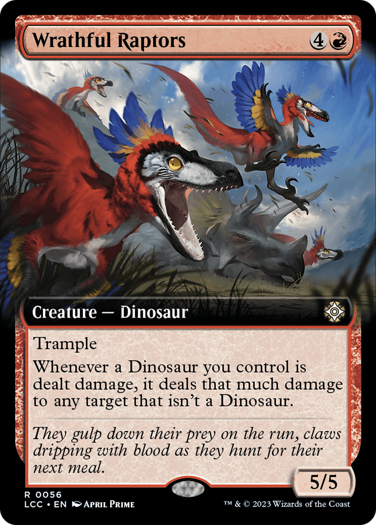 Wrathful Raptors (Extended Art) [The Lost Caverns of Ixalan Commander] | Gamers Paradise