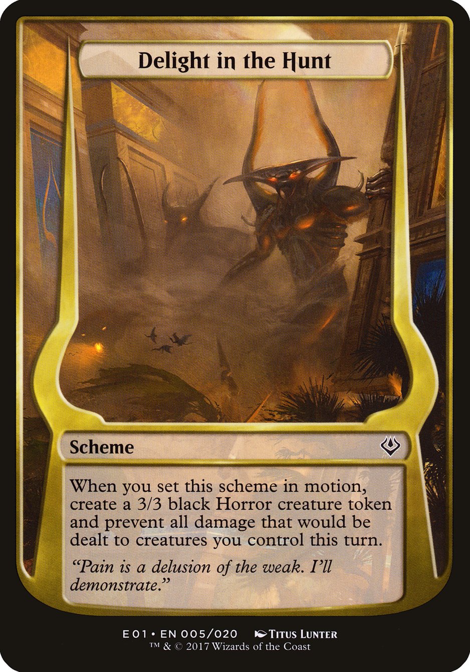 Delight in the Hunt (Schemes) [Archenemy: Nicol Bolas Schemes] | Gamers Paradise