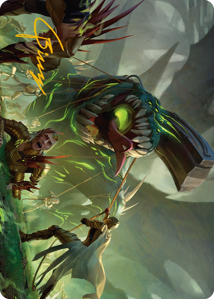 Noxious Assault Art Card (Gold-Stamped Signature) [Phyrexia: All Will Be One Art Series] | Gamers Paradise