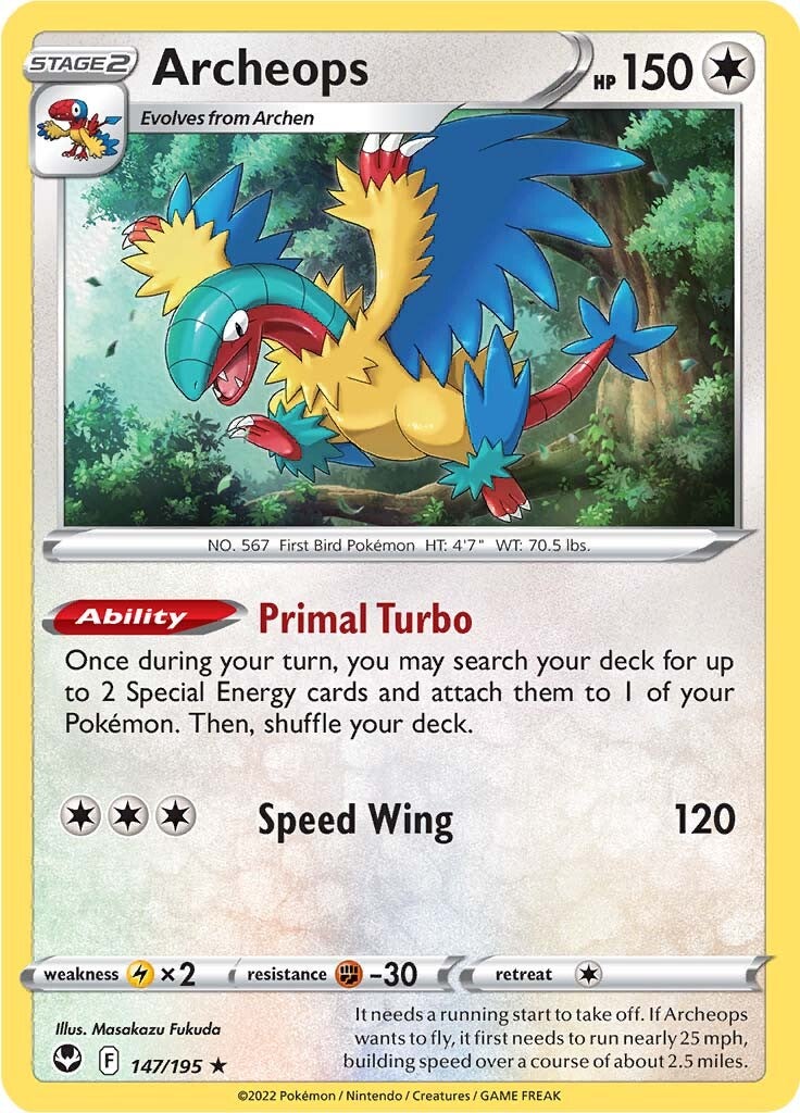Archeops (147/195) (Theme Deck Exclusive) [Sword & Shield: Silver Tempest] | Gamers Paradise