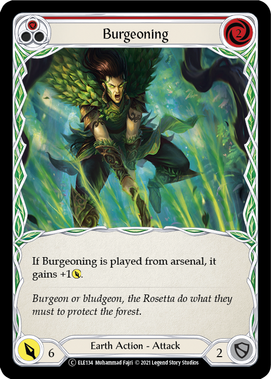 Burgeoning (Red) [U-ELE134] Unlimited Rainbow Foil | Gamers Paradise