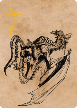 Ancient Silver Dragon Art Card (47) (Gold-Stamped Signature) [Commander Legends: Battle for Baldur's Gate Art Series] | Gamers Paradise