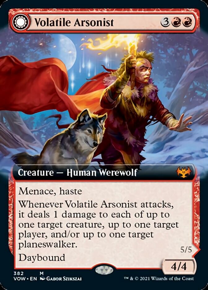 Volatile Arsonist // Dire-Strain Anarchist (Extended Art) [Innistrad: Crimson Vow] | Gamers Paradise