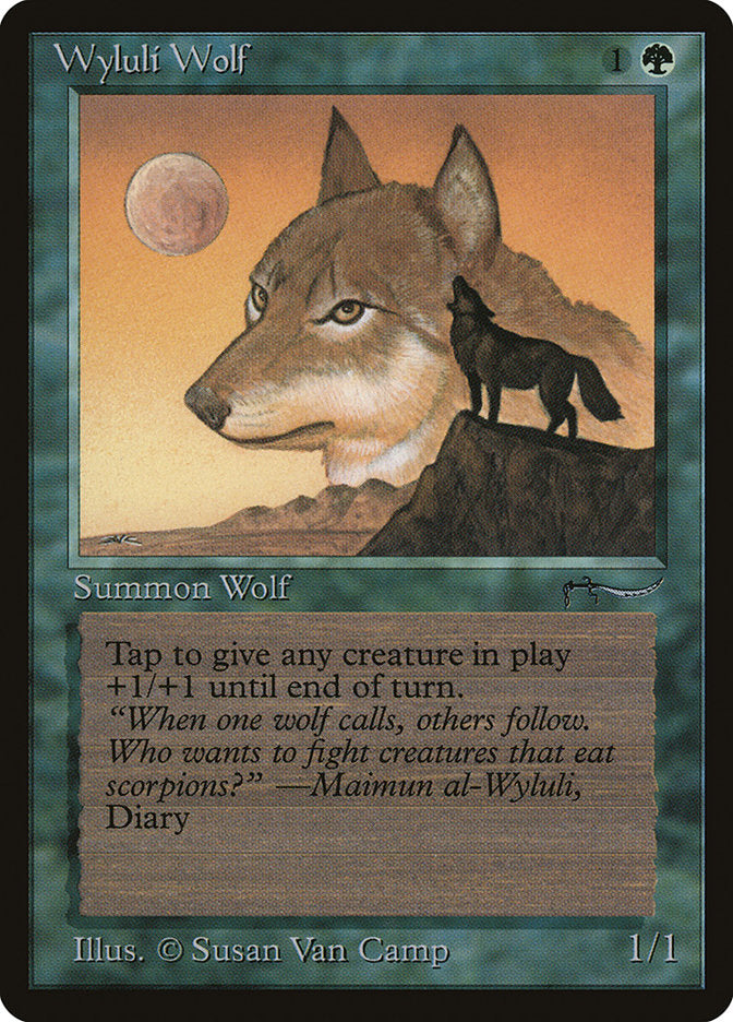 Wyluli Wolf (Dark Mana Cost) [Arabian Nights] | Gamers Paradise