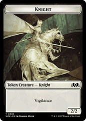 Knight // Food (0013) Double-Sided Token [Wilds of Eldraine Tokens] | Gamers Paradise