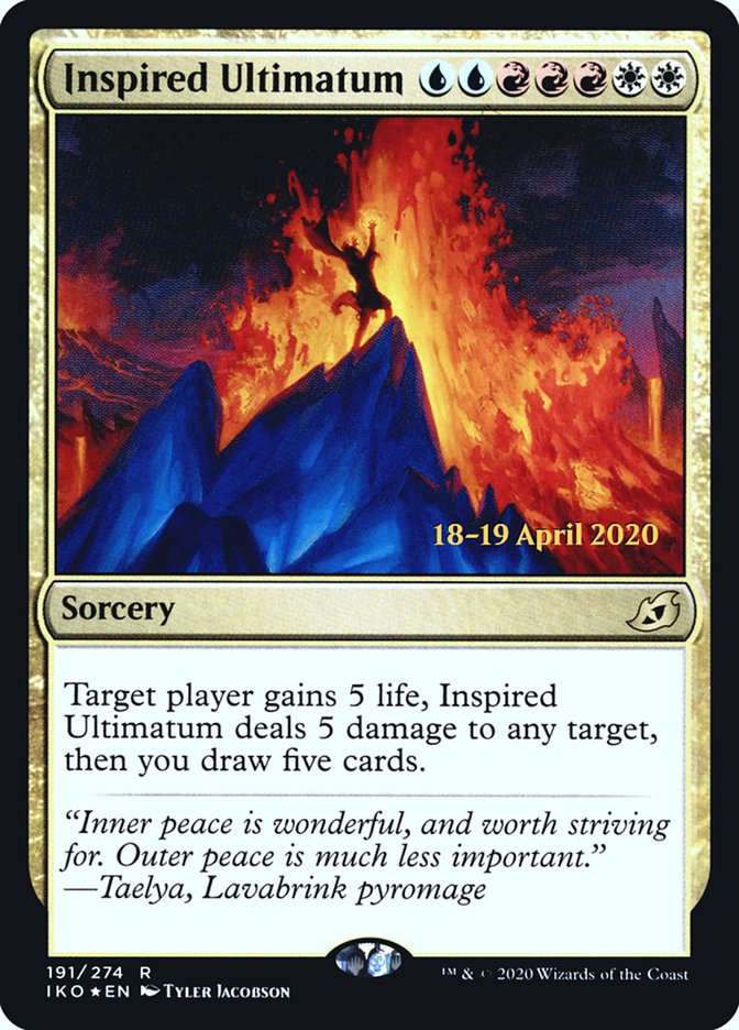 Inspired Ultimatum [Ikoria: Lair of Behemoths Prerelease Promos] | Gamers Paradise
