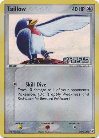 Taillow (86/113) (Stamped) [EX: Delta Species] | Gamers Paradise