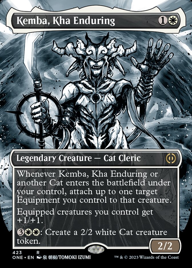 Kemba, Kha Enduring (Borderless Manga Step-and-Compleat Foil) [Phyrexia: All Will Be One] | Gamers Paradise