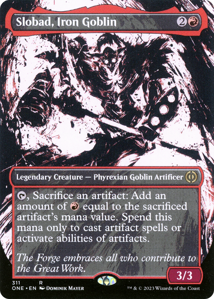 Slobad, Iron Goblin (Borderless Ichor) [Phyrexia: All Will Be One] | Gamers Paradise