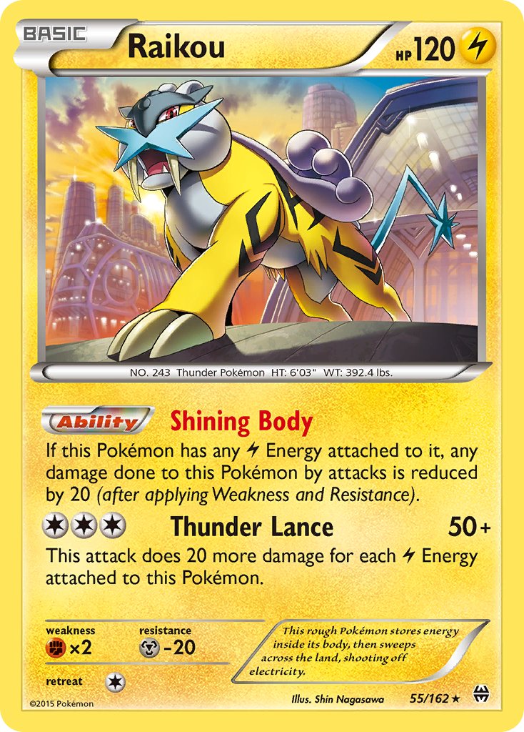 Raikou (55/162) (Cosmos Holo) (Blister Exclusive) [XY: BREAKthrough] | Gamers Paradise