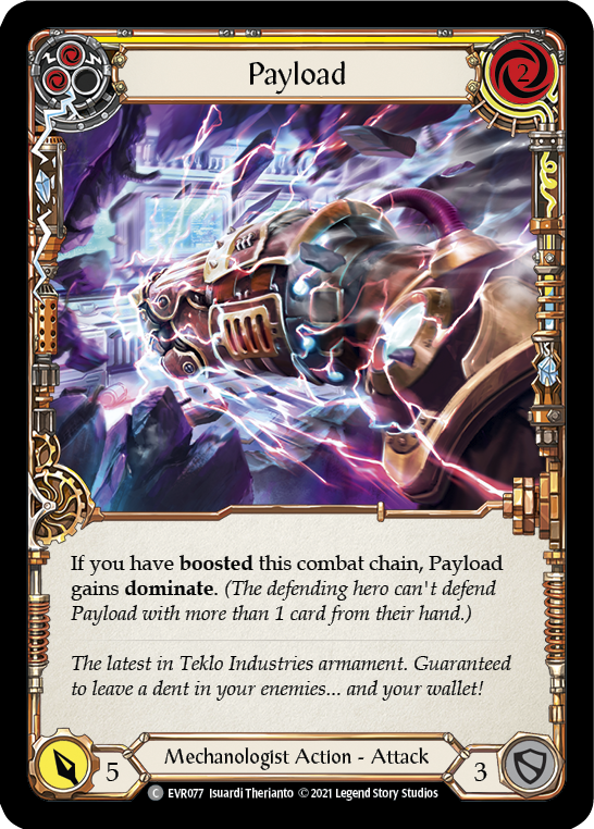 Payload (Yellow) [EVR077] (Everfest)  1st Edition Rainbow Foil | Gamers Paradise