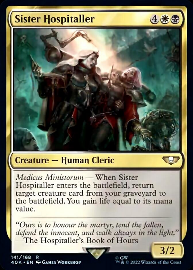 Sister Hospitaller (Surge Foil) [Universes Beyond: Warhammer 40,000] | Gamers Paradise